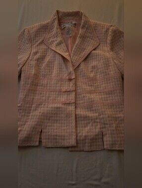 Jessica Howard Pink Houndstooth Blazer